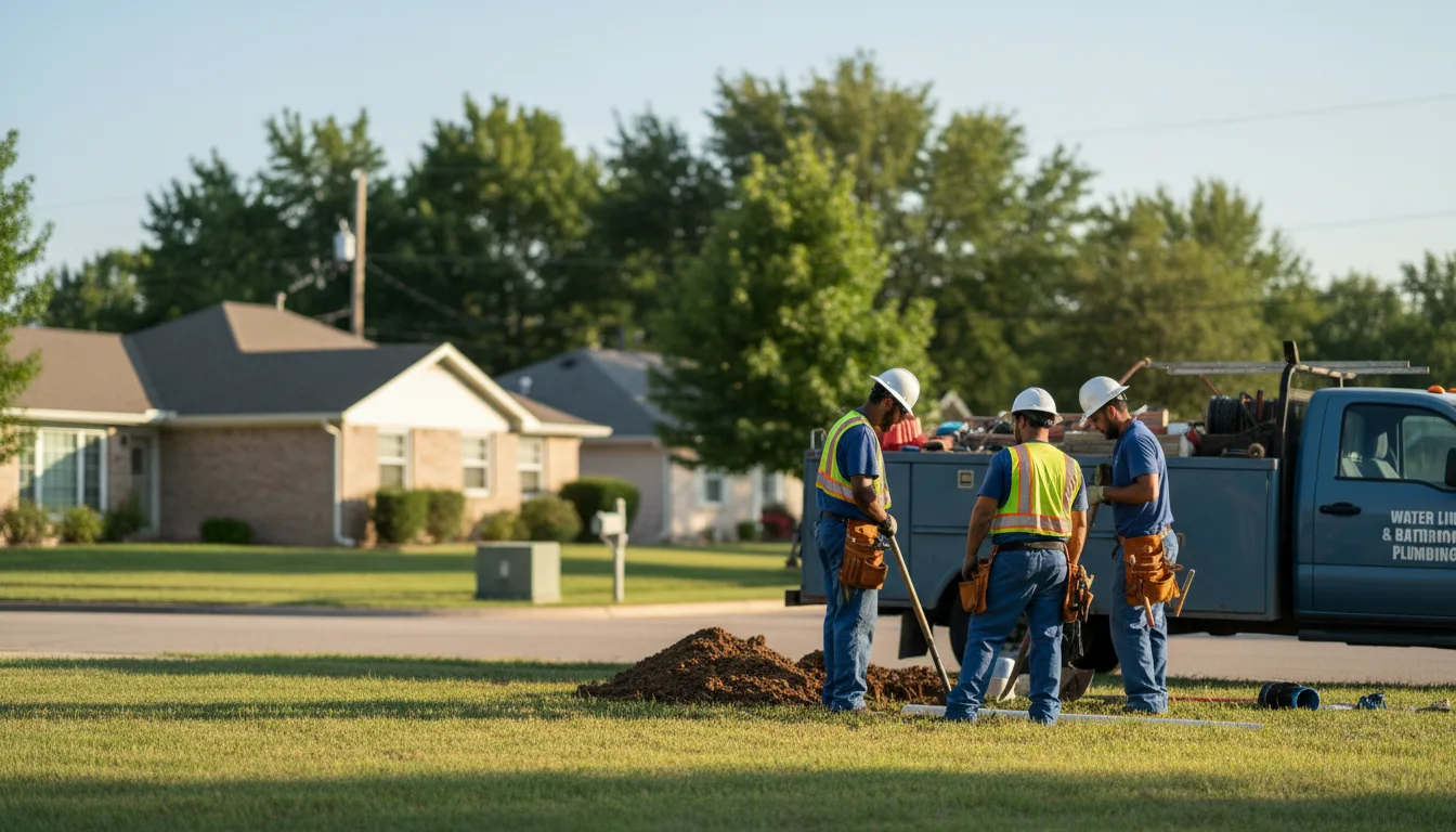 Residential water line and bathroom plumbing service in Harleton, TX